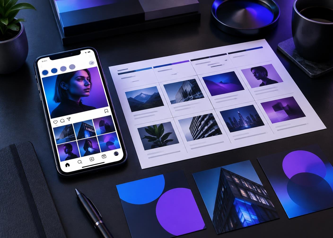 Always-on Social project mockup